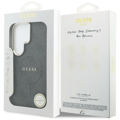 Capa MagSafe para Samsung Galaxy S26 Ultra S948, Guess, 4G Embossed Ring, Preta