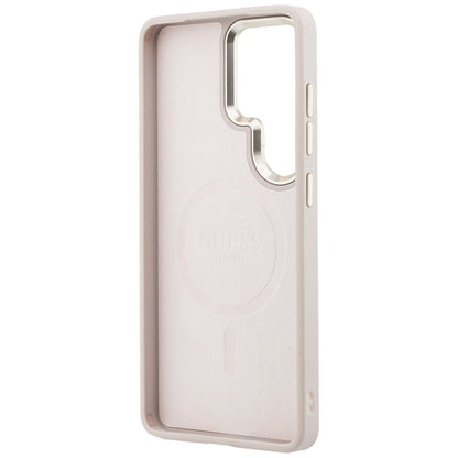 Capa MagSafe para Samsung Galaxy S26 Ultra S948, Guess, 4G Embossed Ring, Rosa