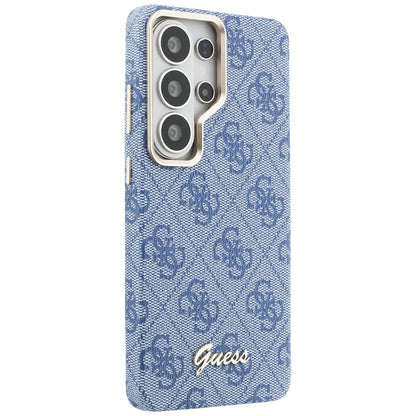 Capa MagSafe para Samsung Galaxy S26 Ultra S948, Guess, 4G Script Logo, Azul.