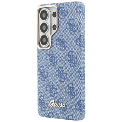 Capa MagSafe para Samsung Galaxy S26 Ultra S948, Guess, 4G Script Logo, Azul.