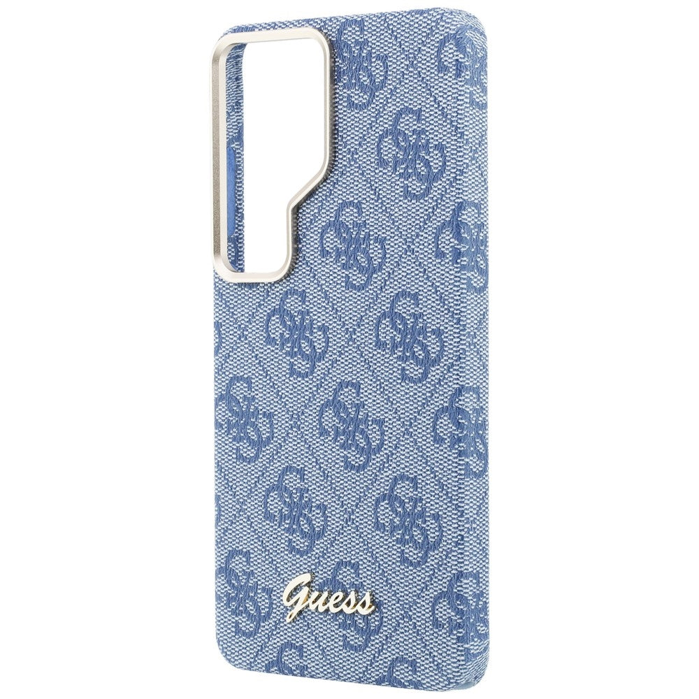 Capa MagSafe para Samsung Galaxy S26 Ultra S948, Guess, 4G Script Logo, Azul.