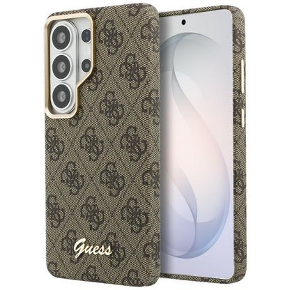 Capa MagSafe para Samsung Galaxy S26 Ultra S948, Guess, 4G Script Logo, Castanho