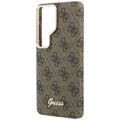 Capa MagSafe para Samsung Galaxy S26 Ultra S948, Guess, 4G Script Logo, Castanho