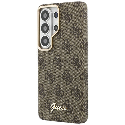 Capa MagSafe para Samsung Galaxy S26 Ultra S948, Guess, 4G Script Logo, Castanho