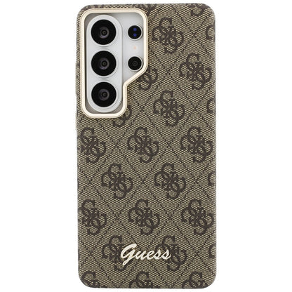 Capa MagSafe para Samsung Galaxy S26 Ultra S948, Guess, 4G Script Logo, Castanho
