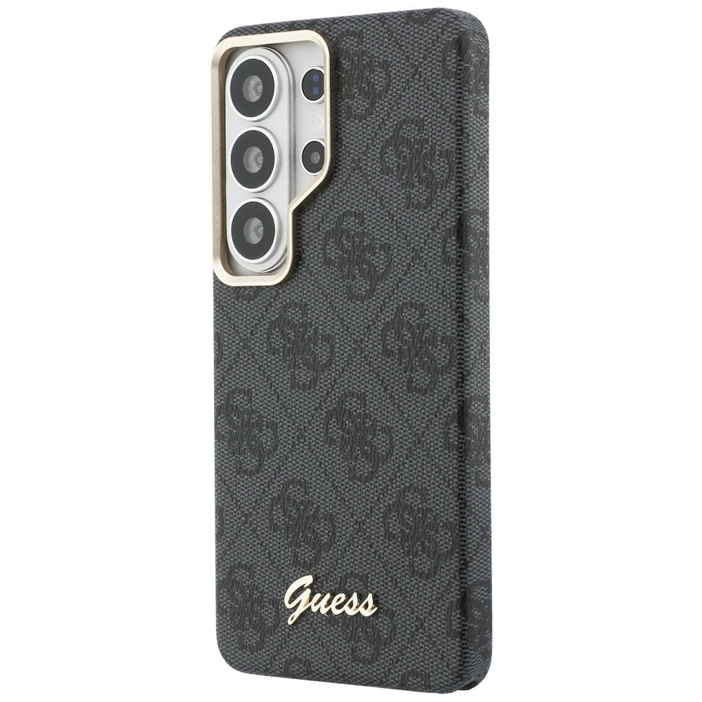 Capa MagSafe para Samsung Galaxy S26 Ultra S948, Guess, 4G Script Logo, Preta