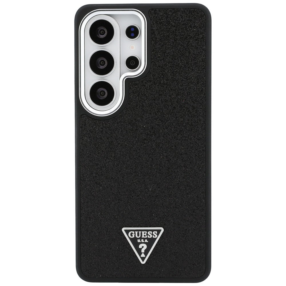 Capa MagSafe para Samsung Galaxy S26 Ultra S948, Guess, Fixed Glitter Triangle Logo, Preta