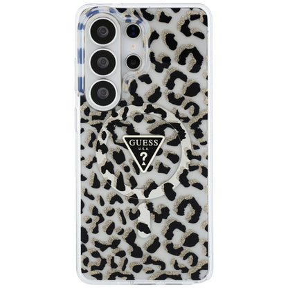 Capa MagSafe para Samsung Galaxy S26 Ultra S948, Guess, Padrão Leopardo IML, Preta