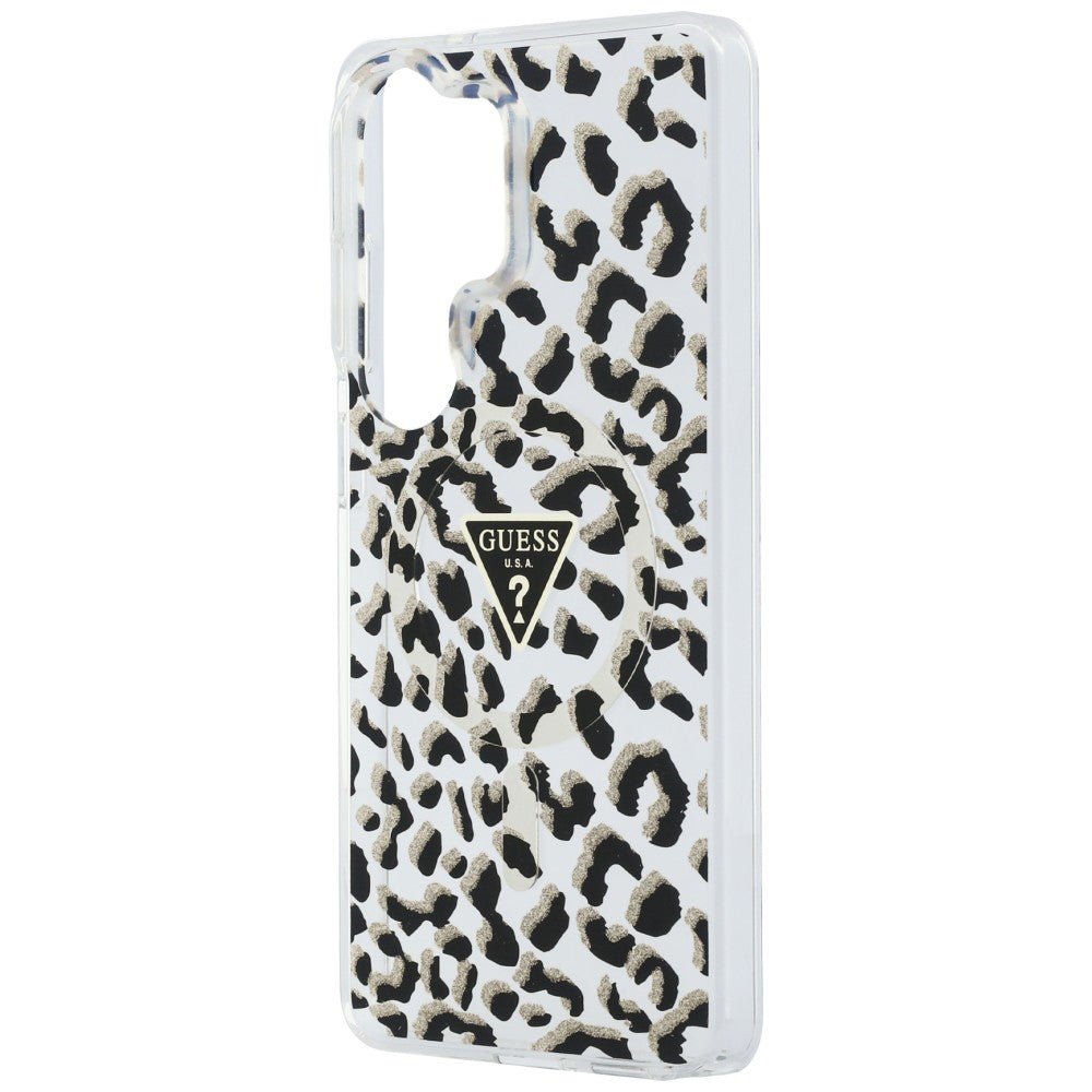 Capa MagSafe para Samsung Galaxy S26 Ultra S948, Guess, Padrão Leopardo IML, Preta
