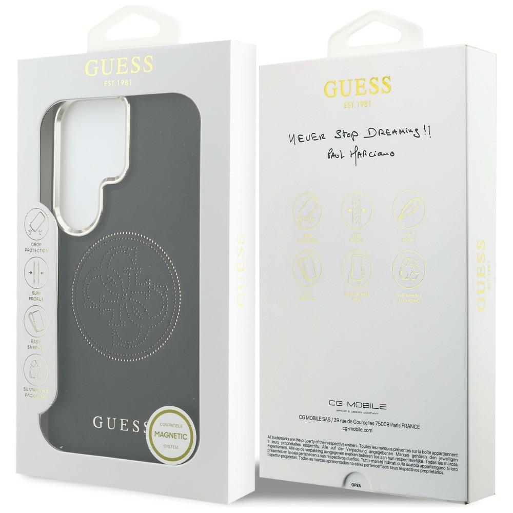 Capa MagSafe para Samsung Galaxy S26 Ultra S948, Guess, Logo Perfurado, Preta