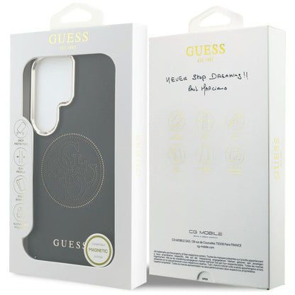 Capa MagSafe para Samsung Galaxy S26 Ultra S948, Guess, Logo Perfurado, Preta