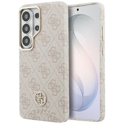Capa MagSafe para Samsung Galaxy S26 Ultra S948, Guess, Rhinestone Round Logo, Rosa