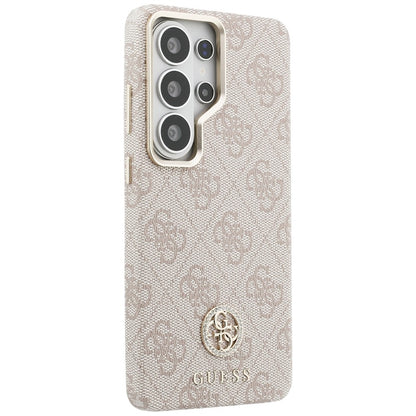 Capa MagSafe para Samsung Galaxy S26 Ultra S948, Guess, Rhinestone Round Logo, Rosa