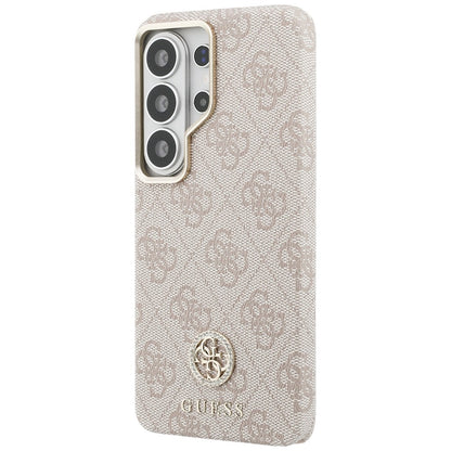 Capa MagSafe para Samsung Galaxy S26 Ultra S948, Guess, Rhinestone Round Logo, Rosa