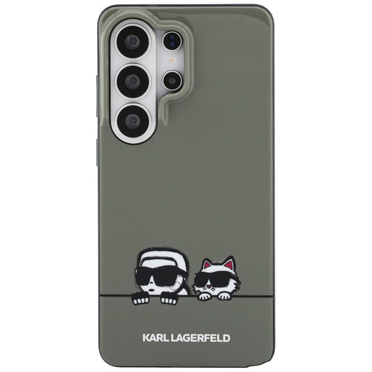 Capa MagSafe para Samsung Galaxy S26 Ultra S948, Karl Lagerfeld, IML Karl & Choupette Peekaboo Logo, Preta.
