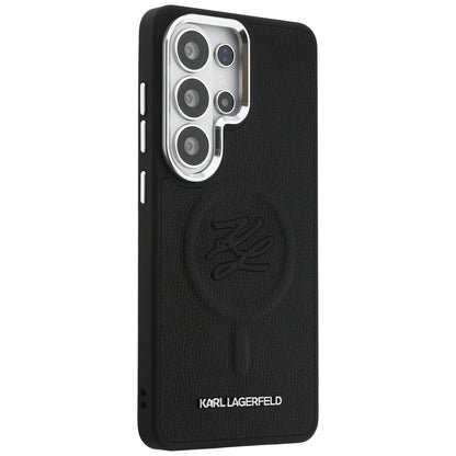 MagSafe Case for Samsung Galaxy S26 Ultra S948, Karl Lagerfeld, Initial Logo Debossed, Black