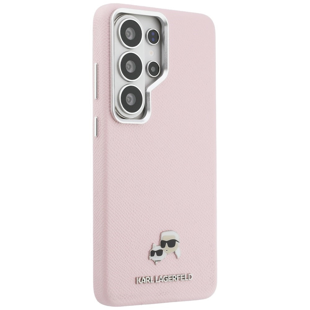 Capa MagSafe para Samsung Galaxy S26 Ultra S948, Karl Lagerfeld, Karl & Choupette Head's Pin, Rosa