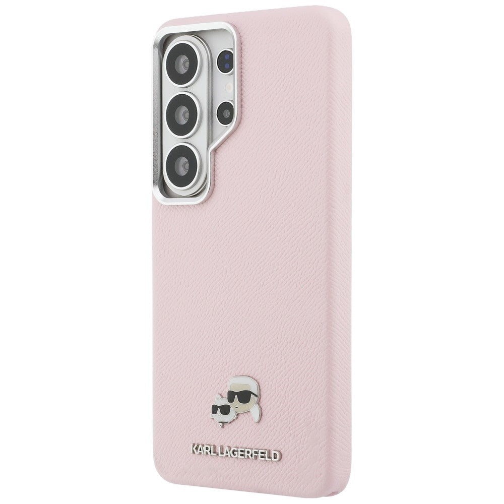 Capa MagSafe para Samsung Galaxy S26 Ultra S948, Karl Lagerfeld, Karl & Choupette Head's Pin, Rosa