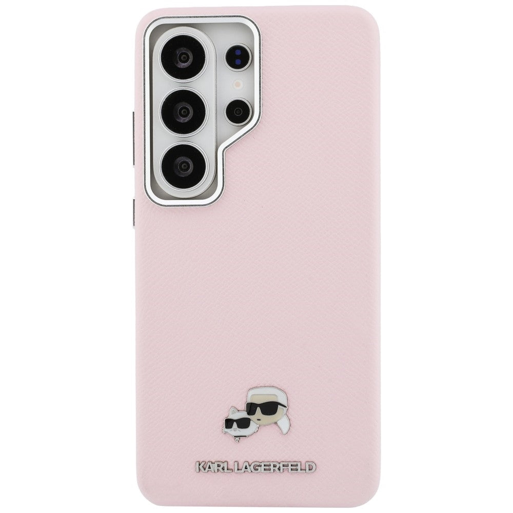 Capa MagSafe para Samsung Galaxy S26 Ultra S948, Karl Lagerfeld, Karl & Choupette Head's Pin, Rosa