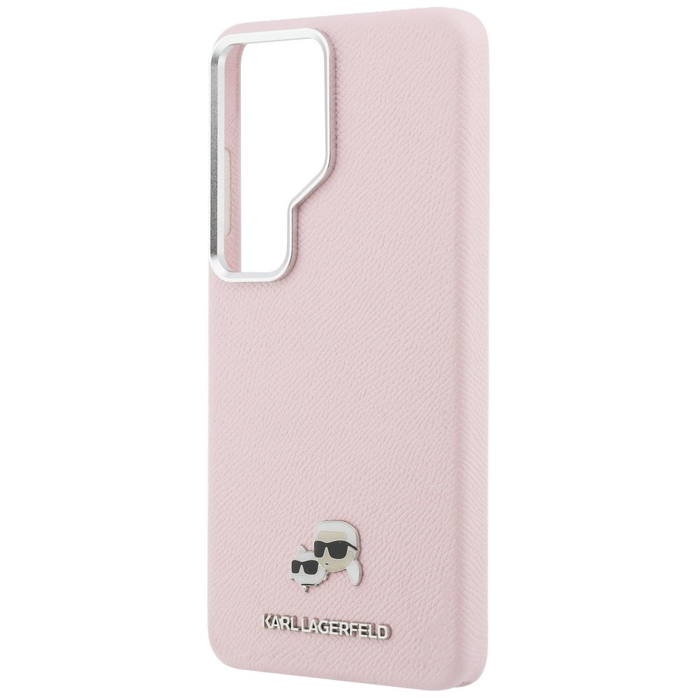 Capa MagSafe para Samsung Galaxy S26 Ultra S948, Karl Lagerfeld, Karl & Choupette Head's Pin, Rosa