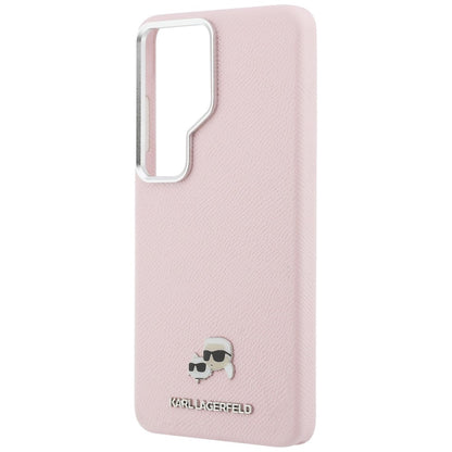Capa MagSafe para Samsung Galaxy S26 Ultra S948, Karl Lagerfeld, Karl & Choupette Head's Pin, Rosa