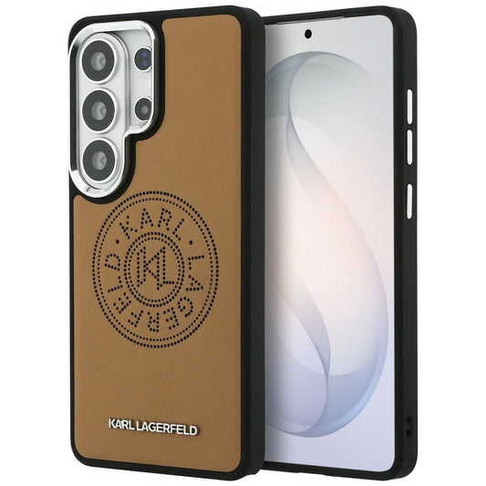 Capa MagSafe para Samsung Galaxy S26 Ultra S948, Karl Lagerfeld, Karl Round Point Logo, Castanho