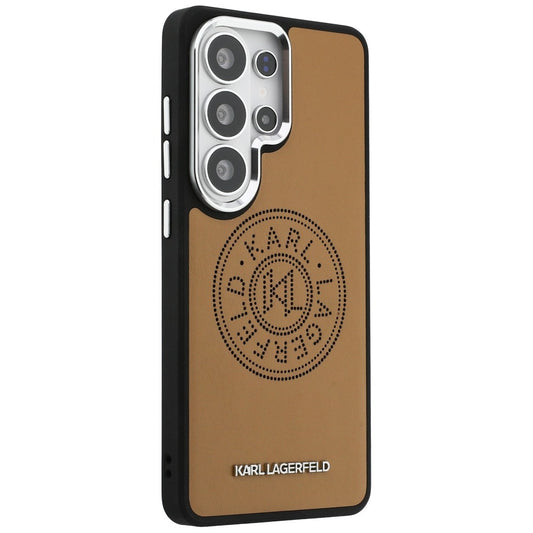 Capa MagSafe para Samsung Galaxy S26 Ultra S948, Karl Lagerfeld, Karl Round Point Logo, Castanho