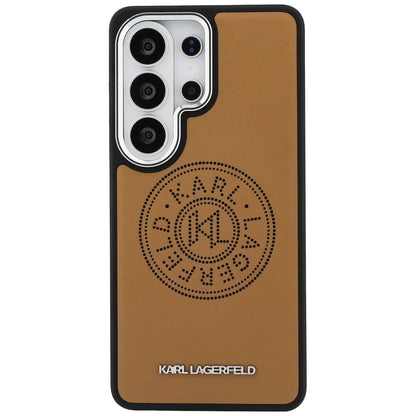 Capa MagSafe para Samsung Galaxy S26 Ultra S948, Karl Lagerfeld, Karl Round Point Logo, Castanho