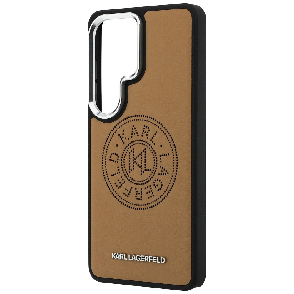 Capa MagSafe para Samsung Galaxy S26 Ultra S948, Karl Lagerfeld, Karl Round Point Logo, Castanho