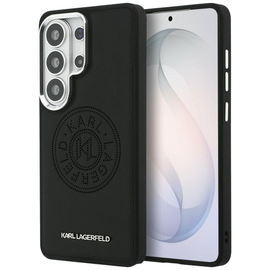 Capa MagSafe para Samsung Galaxy S26 Ultra S948, Karl Lagerfeld, Karl Round Point Logo, Preta