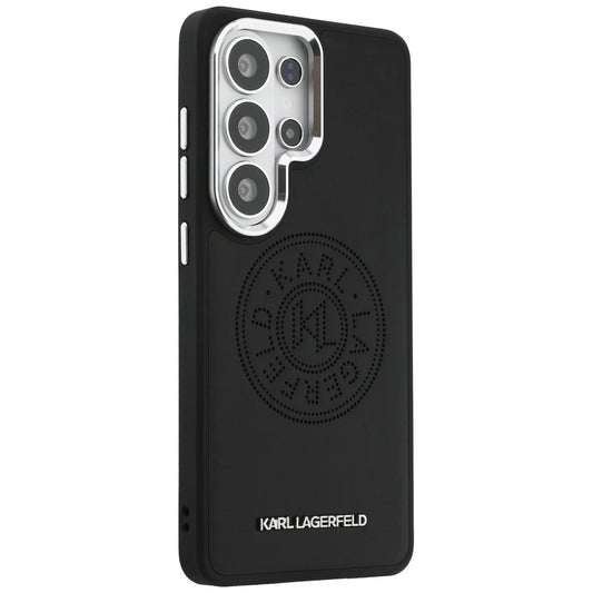 Capa MagSafe para Samsung Galaxy S26 Ultra S948, Karl Lagerfeld, Karl Round Point Logo, Preta
