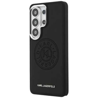 Capa MagSafe para Samsung Galaxy S26 Ultra S948, Karl Lagerfeld, Karl Round Point Logo, Preta