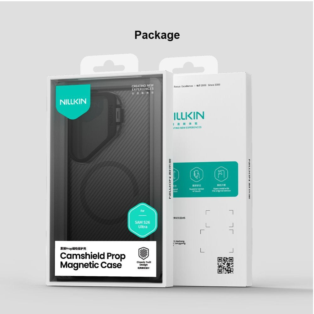 Capa MagSafe para Samsung Galaxy S26 Ultra S948, Nillkin, CamShield Prop, Preto Transparente