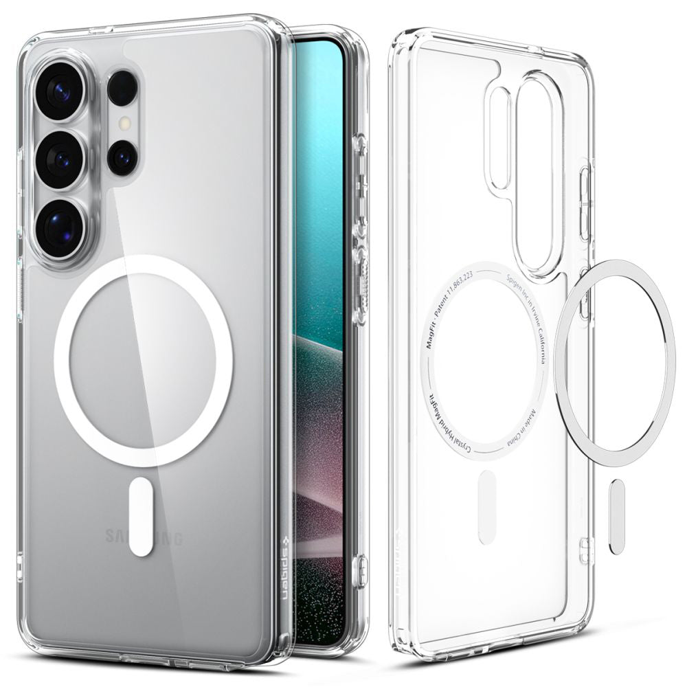 Capa MagSafe para Samsung Galaxy S26 Ultra S948, Spigen, Ultra Hybrid, Transparente Branca ACS10679
