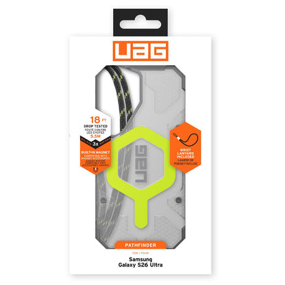 Capa MagSafe para Samsung Galaxy S26 Ultra S948, Urban Armor Gear, Pathfinder Clear, Verde