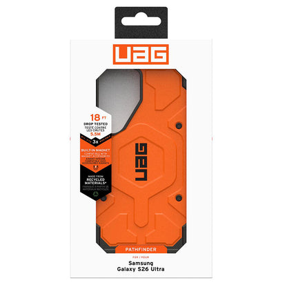 Capa MagSafe para Samsung Galaxy S26 Ultra S948, Urban Armor Gear, Pathfinder, Laranja