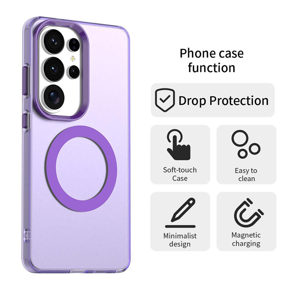 Capa MagSafe para Samsung Galaxy S26 Ultra, Techsuit, CandyCase, Roxo