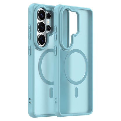 Capa MagSafe para Samsung Galaxy S26 Ultra S948, Techsuit, HaloFrost II, Verde Claro