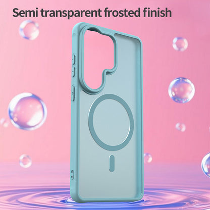 Capa MagSafe para Samsung Galaxy S26 Ultra S948, Techsuit, HaloFrost II, Verde Claro
