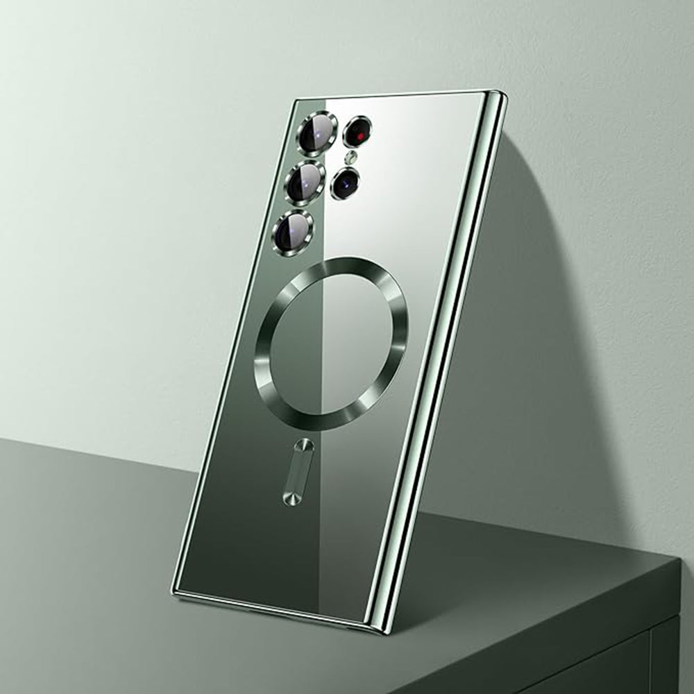 Capa MagSafe para Samsung Galaxy S26 Ultra, Techsuit, Luxury Crystal, Dourada