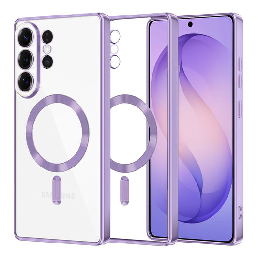 Capa MagSafe para Samsung Galaxy S26 Ultra, Techsuit, Luxury Crystal, Lilás Claro
