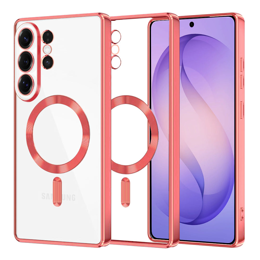 MagSafe Case for Samsung Galaxy S26 Ultra, Techsuit, Luxury Crystal, Pink