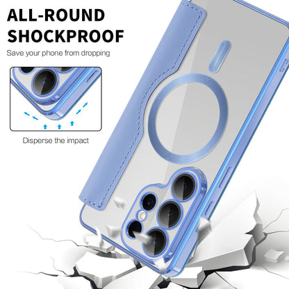 Capa MagSafe para Samsung Galaxy S26 Ultra, Techsuit, SmartMag Book, Azul