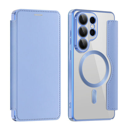 Capa MagSafe para Samsung Galaxy S26 Ultra, Techsuit, SmartMag Book, Azul