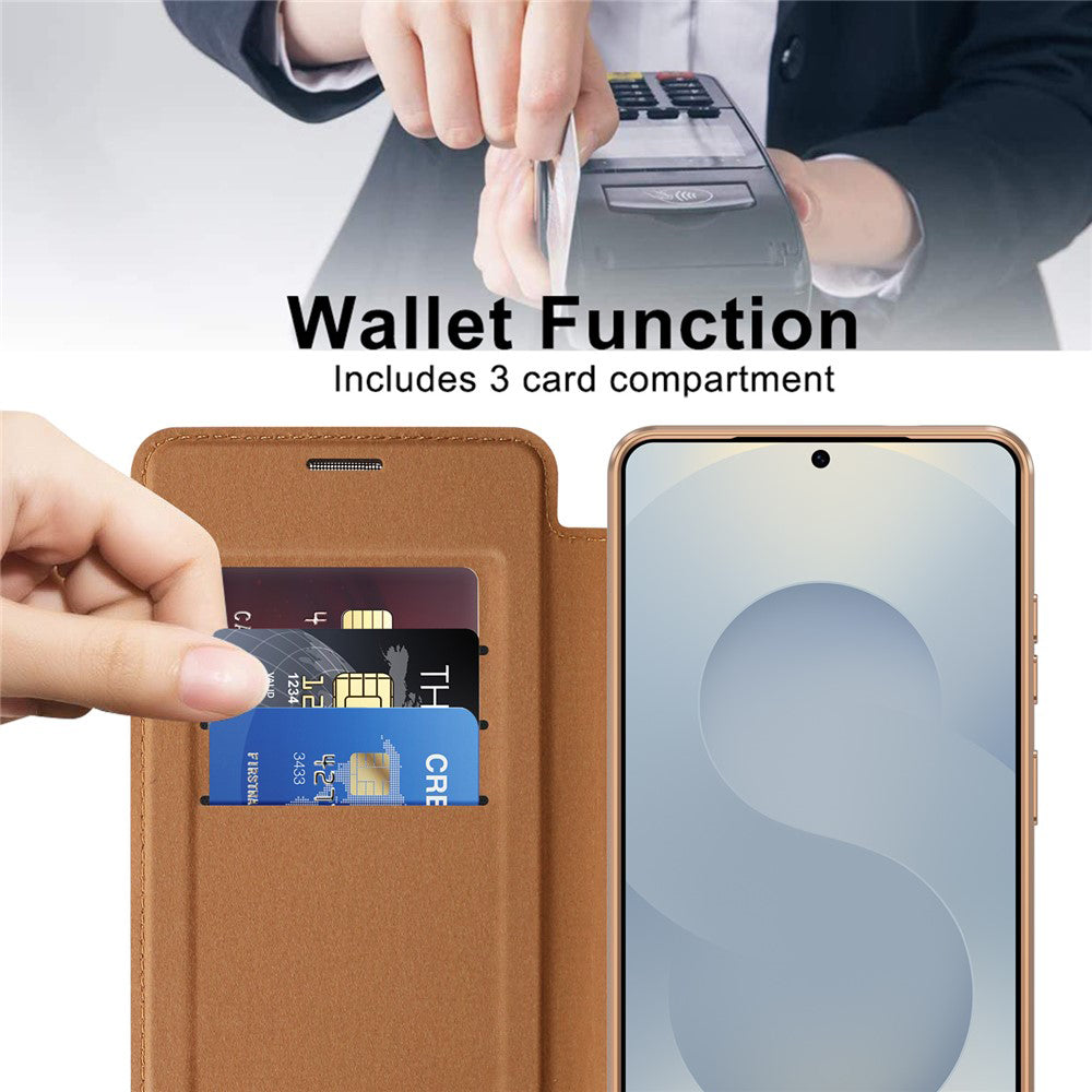 MagSafe Case for Samsung Galaxy S26 Ultra S948, Techsuit, SmartMag Book, Brown