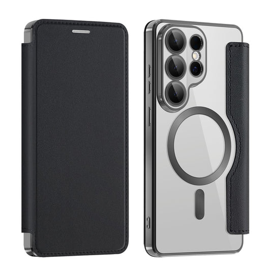 Capa MagSafe para Samsung Galaxy S26 Ultra, Techsuit, SmartMag Book, Preta