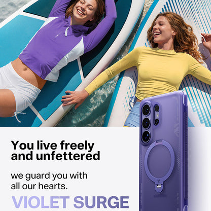 Capa MagSafe para Samsung Galaxy S26 Ultra, Torras, Ostand Spin Air, Mov