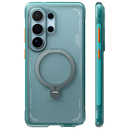 Capa MagSafe para Samsung Galaxy S26 Ultra S948, Torras, Ostand Spin Air, Verde