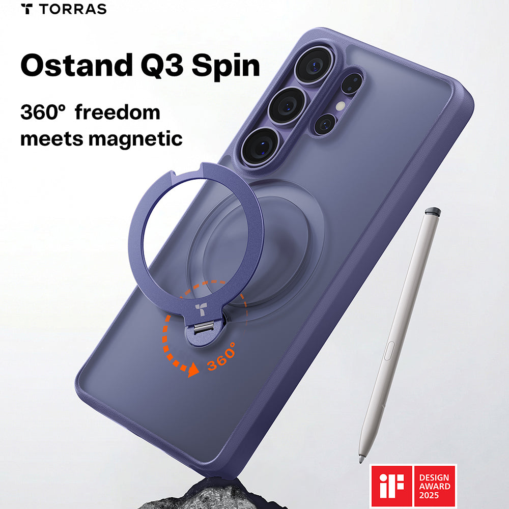 Capa MagSafe para Samsung Galaxy S26 Ultra, Torras, Ostand Spin, Mov