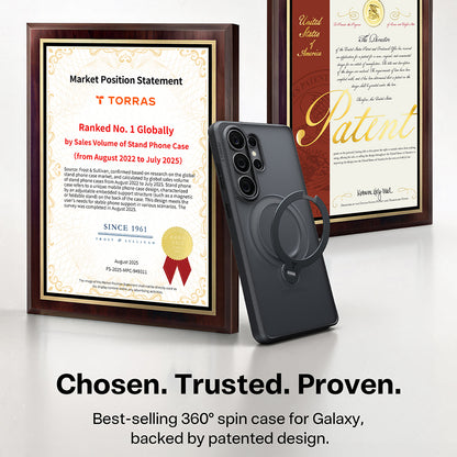 Capa MagSafe para Samsung Galaxy S26 Ultra, Torras, Ostand Spin, Mov